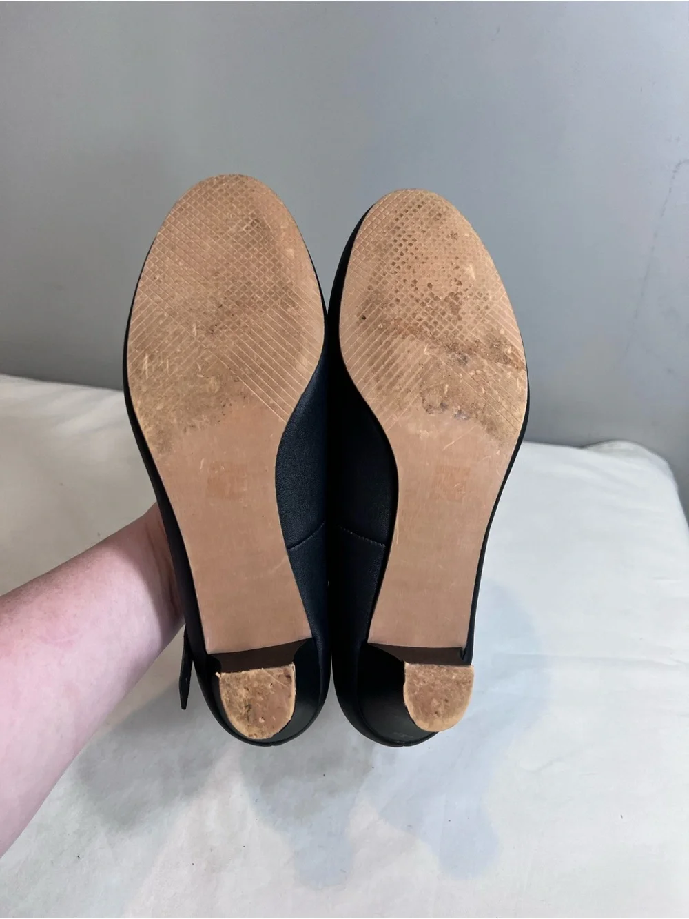 New black leather dance character shoes size 10.5